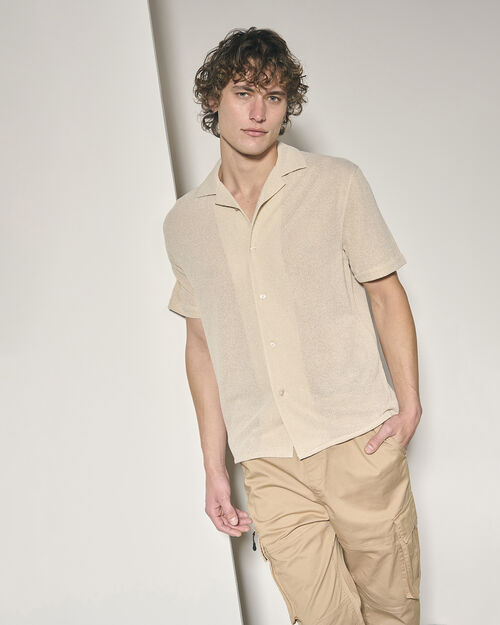 Camisa Fit Slim Beige