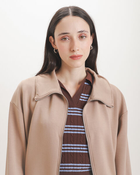 Sudadera Caf&eacute; Zipper