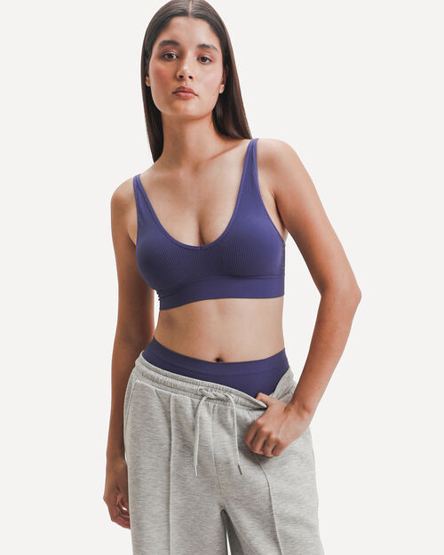 Top Seamless Azul