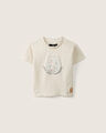 Playera Beige Manga Corta,CREMA