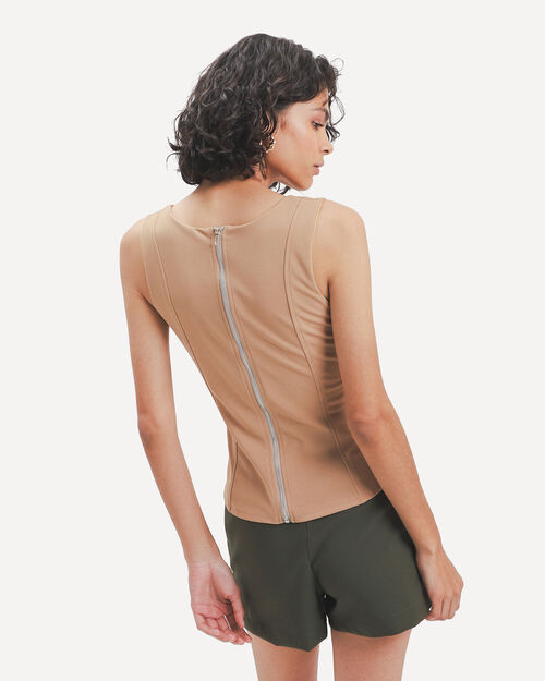 Blusa Peplum Caf&eacute;