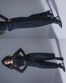 Jeans Fit Balloon,NEGRO