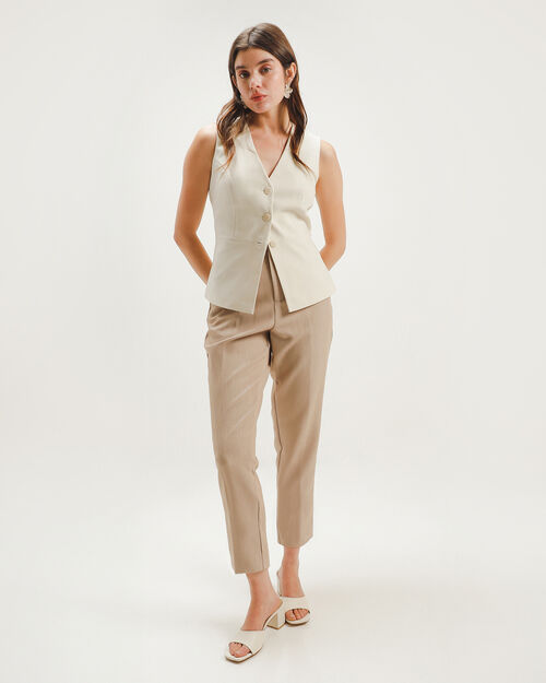 Pantal&oacute;n Caf&eacute; Pinzas