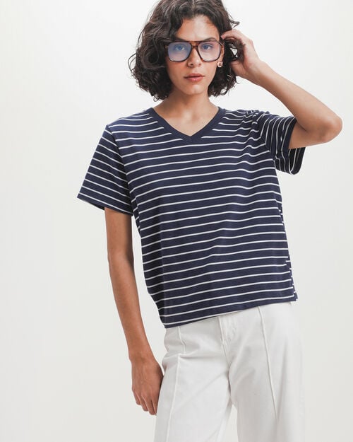 Playera Estampada Rayas