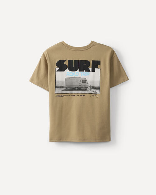 Playera Caf&eacute; Manga Corta