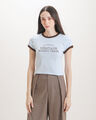 Playera Cropped Caf&eacute;,AZUL PASTEL