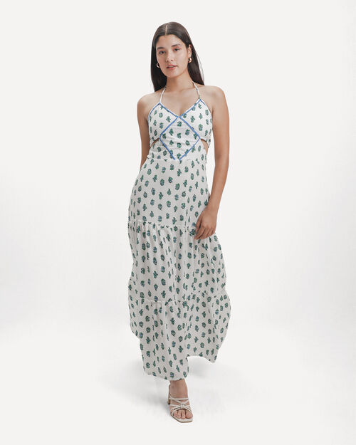 Vestido Halter Estampado
