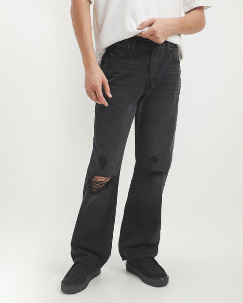 Straight Jeans Negro