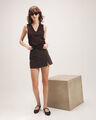 Short Falda Gris,CAFE OBSCURO