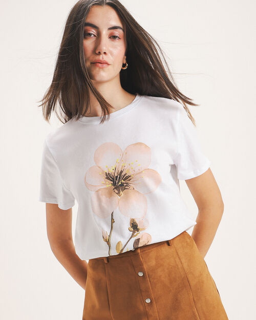 Playera Estampada Flor