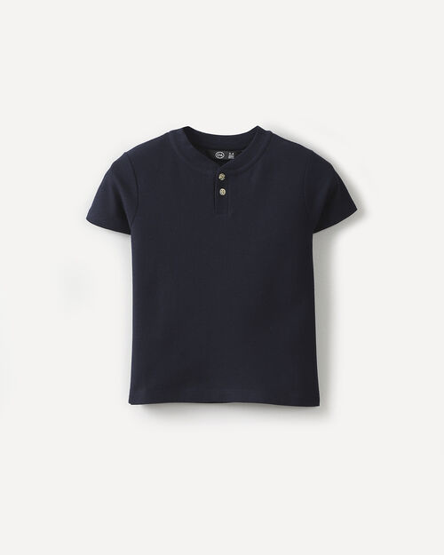 Playera Henley Azul