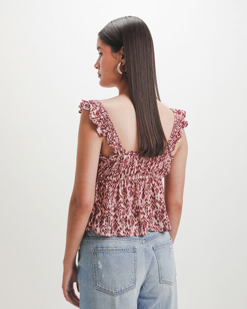 Top Rosa Estampado