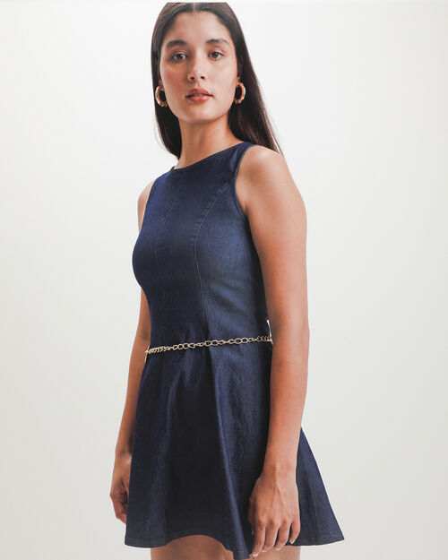 Vestido Corto Azul