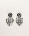 Aretes Plateados Coraz&oacute;n,PLATEADO
