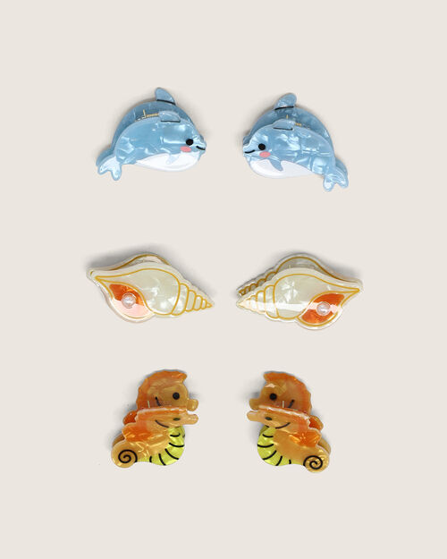 Pack 6 Pinzas Dise&ntilde;o Mar