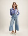 Jeans Arena Fit Culotte,AZUL CIELO