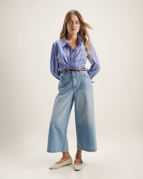 Jeans Azul Fit Culotte