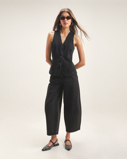 Chaleco Mezclilla Negro