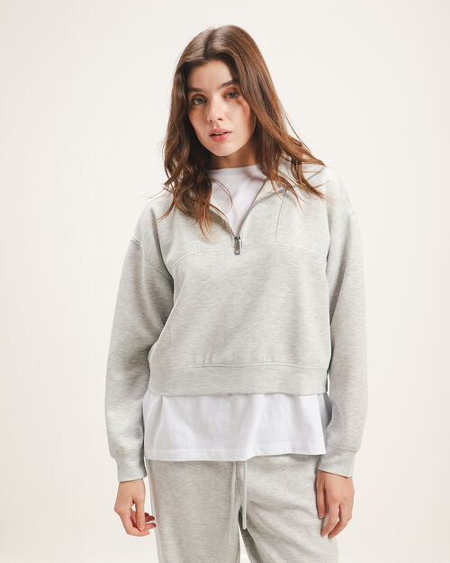 Sudadera Gris Cerrada