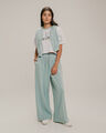 Pantalón Wide Leg Beige,VERDE MENTA CLARO