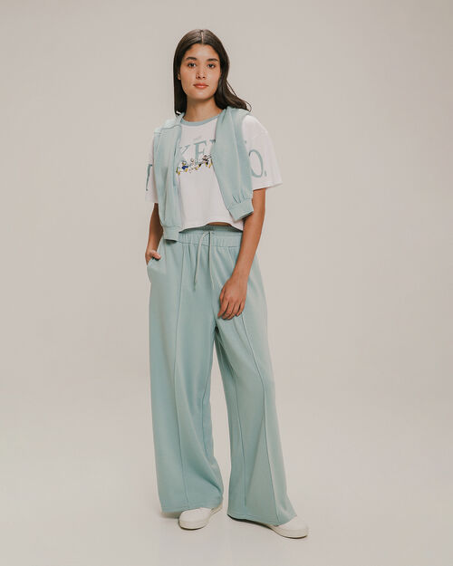 Pantalón Wide Leg Verde