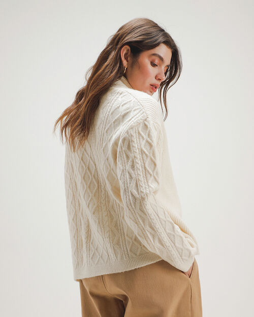 Su&eacute;ter Abierto Beige