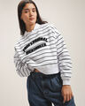 Sudadera Cropped Animal Print,BLANCO P1