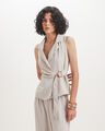 Chaleco Beige Largo,BEIGE