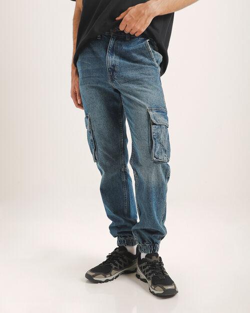 Jogger Cargo De Mezclilla
