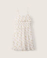 Vestido Corto Flores,BLANCO