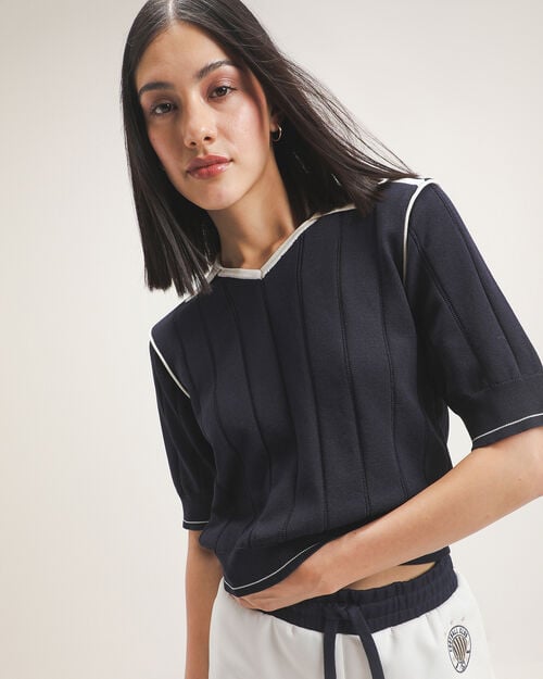 Polo Azul Manga Corta