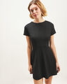 Vestido Cortes Negro,NEGRO