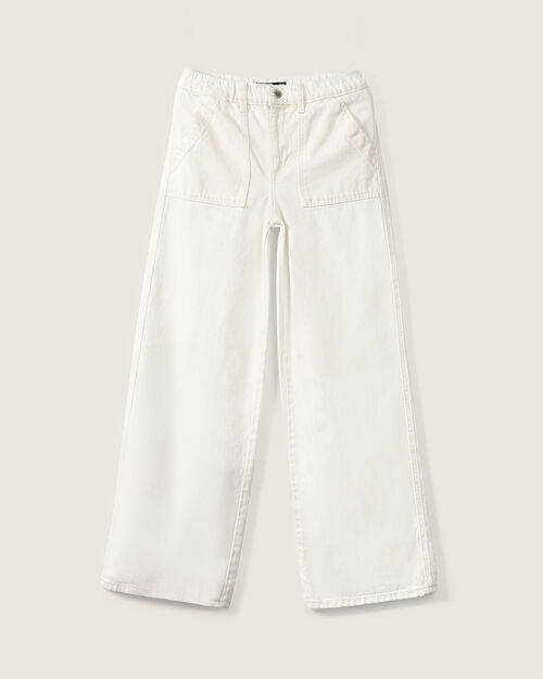 Jeans Fit Wide Leg Beige