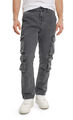 Jeans Straight Cargo,GRIS
