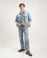Jeans Wide Leg Destrucciones,AZUL CIELO