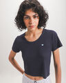 Crop Top Azul Cielo,AZUL MARINO
