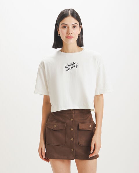 Playera Cropped Blanca