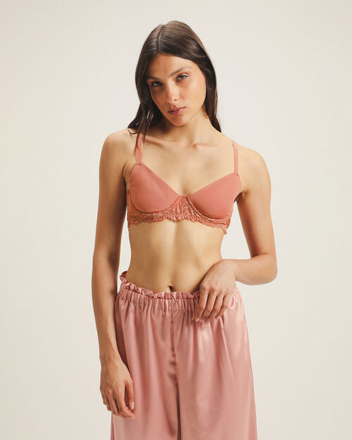 Brasier Rosa Encaje