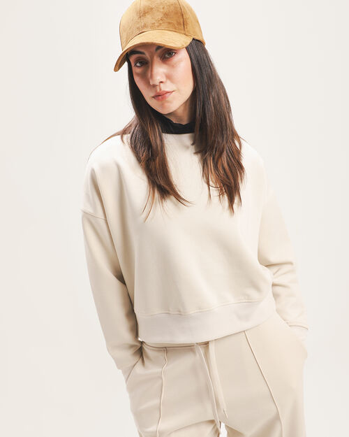 Sudadera Beige Cerrada