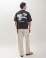 Playera Oversize Estampada,NEGRO P2