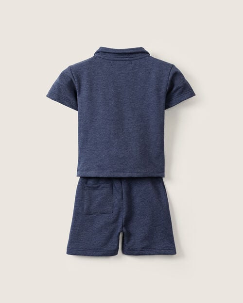 Conjunto Azul Polo Y Short