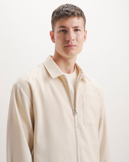 Sobrecamisa Beige Semiajustada