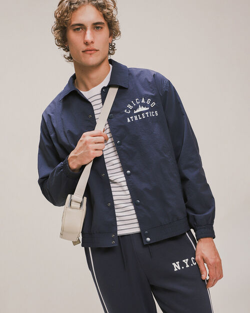 Bomber Estampada Azul