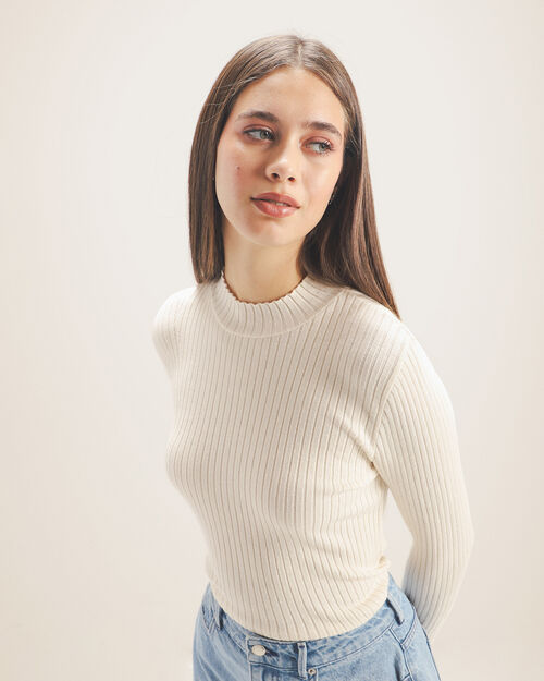 Top Beige Tejido De Punto