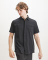 Camisa Negra Tejida,NEGRO