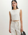 Top Sin Mangas Beige,CRUDO