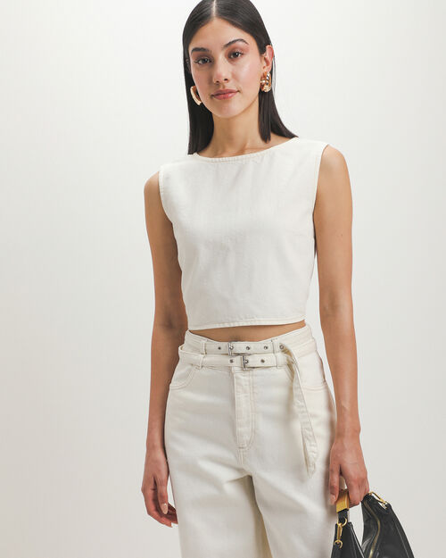 Top Sin Mangas Beige
