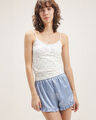 Top Pijama Rosa,BLANCO HUESO