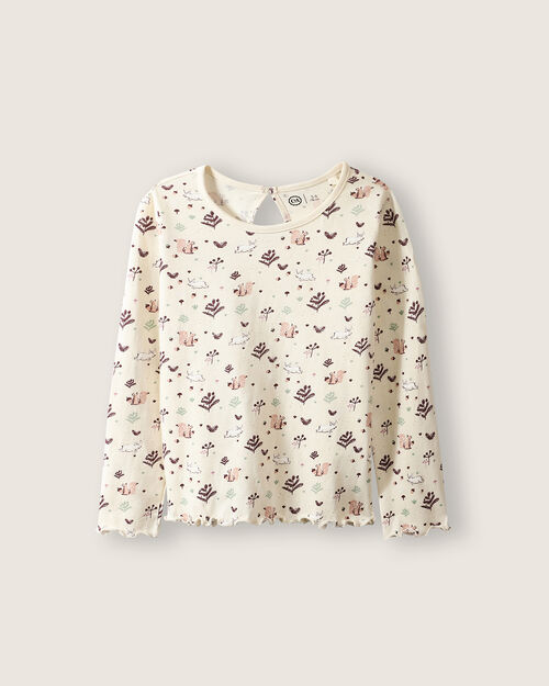 Playera Estampada Beige