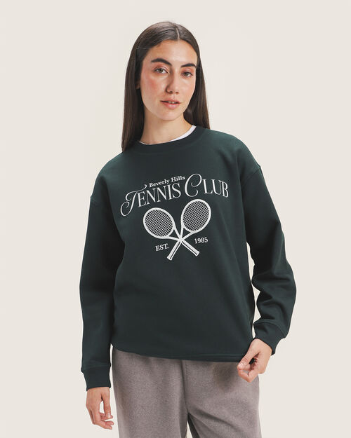 Sudadera Verde Estampada